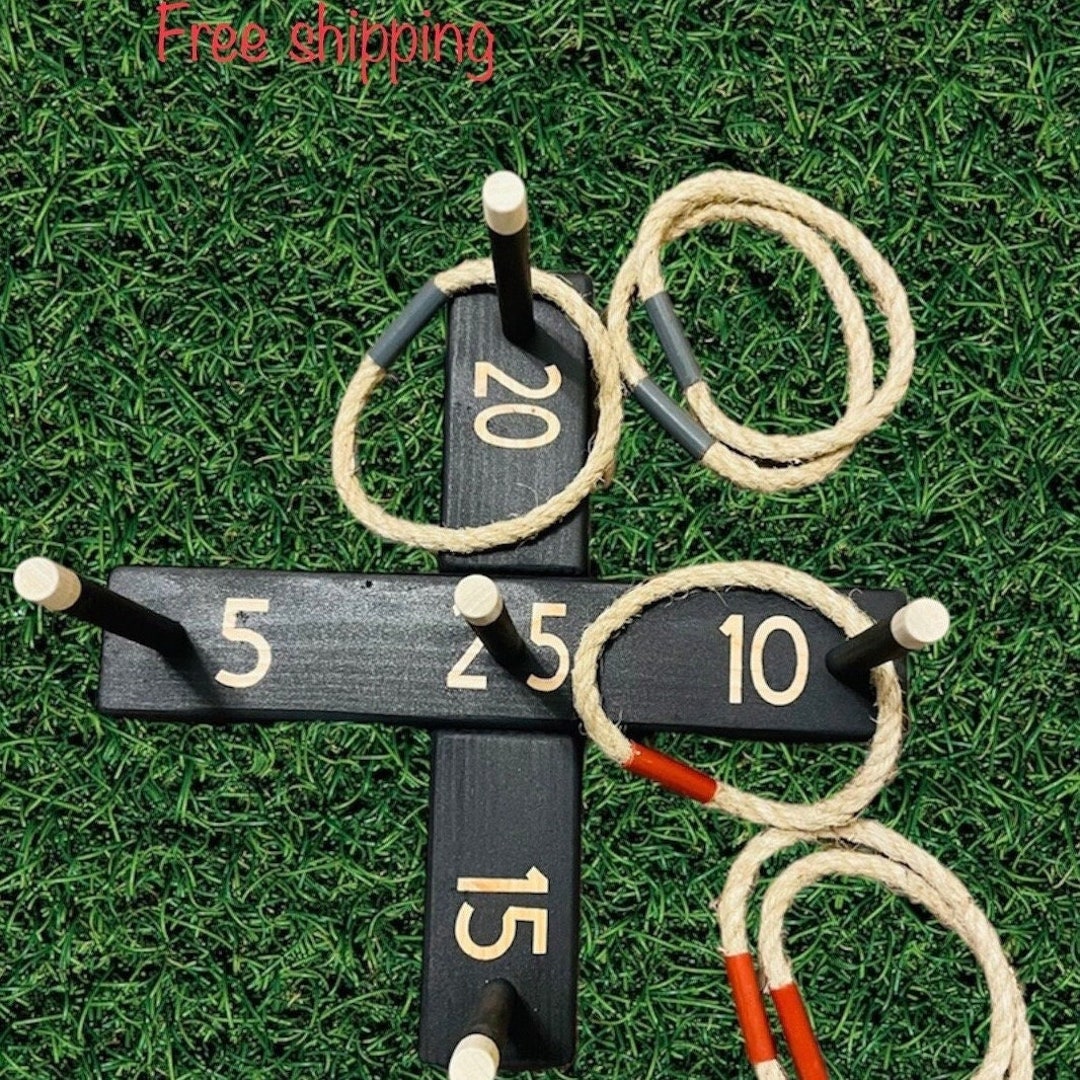 Yard Game Rope Toss Ring Toss Outdoor Lawn/yard Game With 6 Etsy