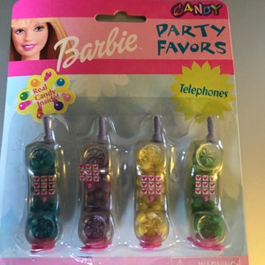 Barbie party favors - telephones. Tara Toy Corp. 2000. Sealed. Never opened. #1464