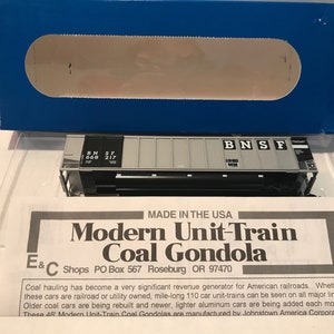 Burlington Northern Santa Fe HO scale Johnstown Coalporter modern unit train coal gondola. In original box with instructions. #1308
