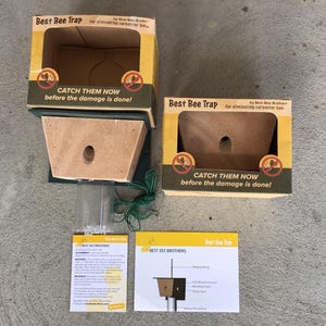 Set of two Best Bee Trap by Best Bee Brothers for eliminating carpenter bees. New in box with instructions. #2865