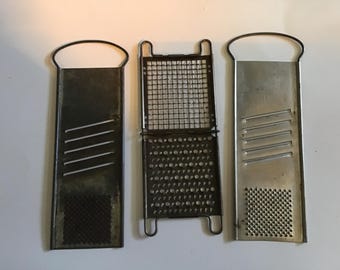Lot of 3 Shredders/Graters. Vintage. #3200