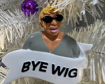 Bravo Real Housewives of Atlanta Nene Leakes “ Bye Wig” Inspired Christmas Ornament