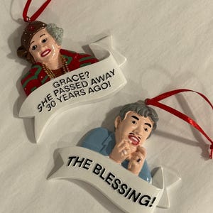 National Lampoon’s Christmas Vacation Inspired “Grace” and “The Blessing” ornament set