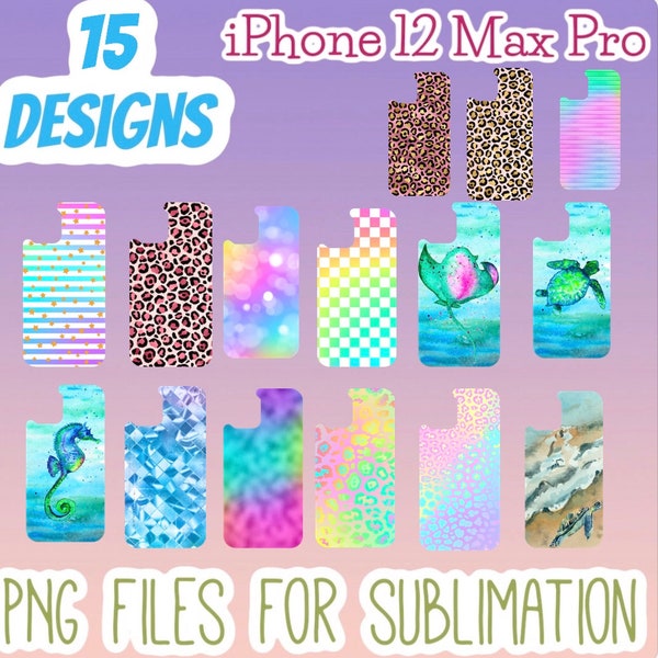 IPhone 12 Max Pro Sublimation Digital Design Bundle for Transfers Sublimation Cases