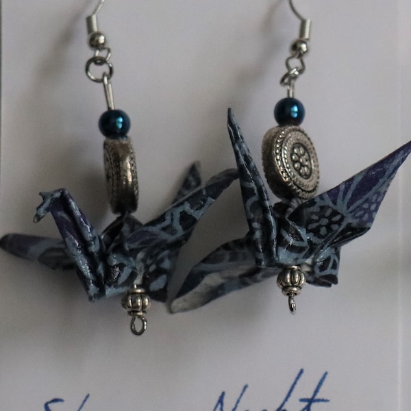 Origami Crane Earrings (Different Colors & Styles Available)