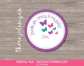 Digital File Purple and Teal Butterfly Baby Shower or Birthday Party Welcome Sign J001 J013 INSTANT DOWNLOAD