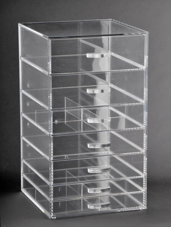 Glamourebox Clear Cosmetic Cube Storage Organizer Case 7 Etsy