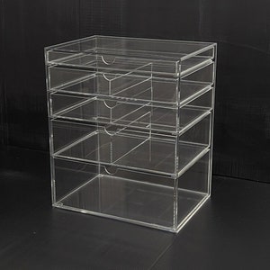Makeup Organizer 5 Drawer Clear Acrylic A5M by GlamoureBox image 3