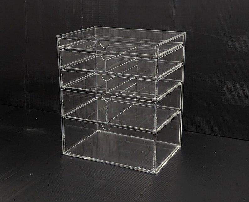 Makeup Organizer 5 Drawer Clear Acrylic A5M by GlamoureBox image 3