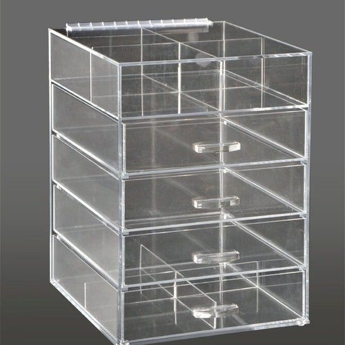 Glamourebox® Clear Cosmetic Cube Storage Organizer Case 7 - Etsy