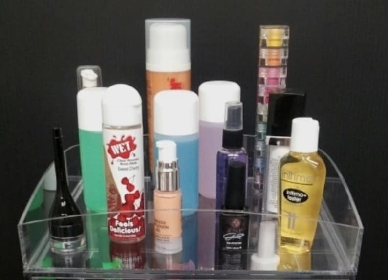 Makeup Caddy Clear Acrylic by Glamourebox Etsy
