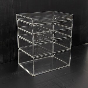 Makeup Organizer 5 Drawer Clear Acrylic A5M by GlamoureBox image 1