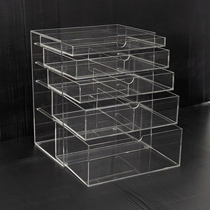 Makeup Organizer 5 Drawer Clear Acrylic A5M by GlamoureBox image 2