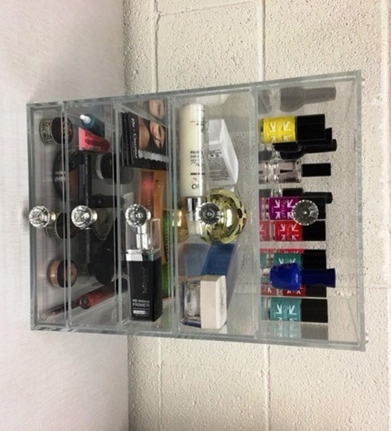 Glamourebox Clear Acrylic Cosmetic Cube Makeup Organizer Case Etsy