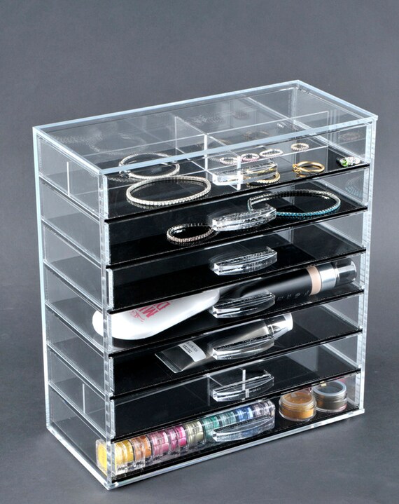 The Glamourebox Clear Makeup Cube Organizer Storage Case Etsy