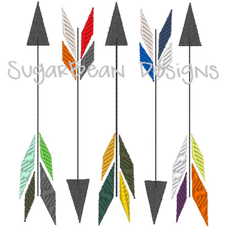 Arrows Embroidery Design. Two Sizes Included. Feathered Arrows Machine ...