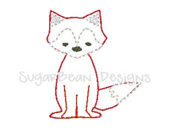 Fox Felties Embroidery Design. Animal Embellishments Machine Embroidery Design. 4x4 Hoop