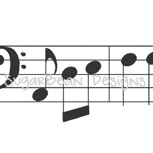 You are My Sunshine Embroidery Design. Three Sizes Included. Sheet Music Machine Embroidery Design.