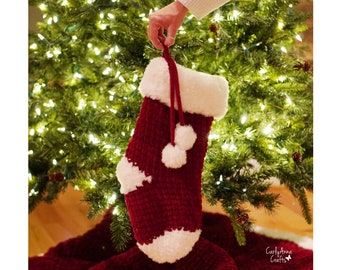 Crochet Stocking Pattern – Christmas Stocking Decor