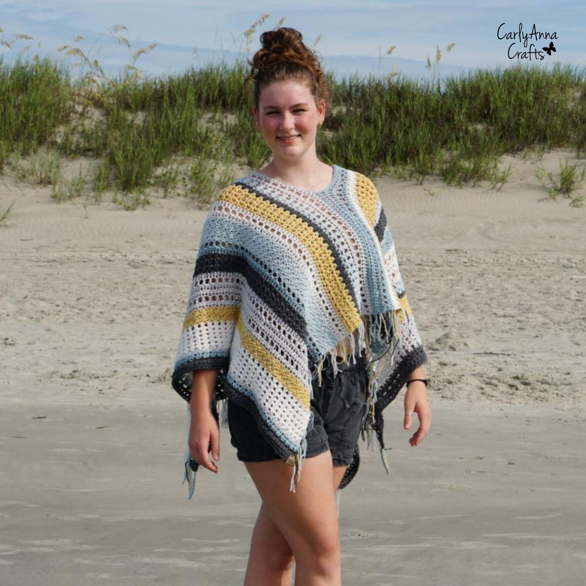 Crochet Poncho Pattern // Boho Ruana // Fringe // Wrap // - Etsy