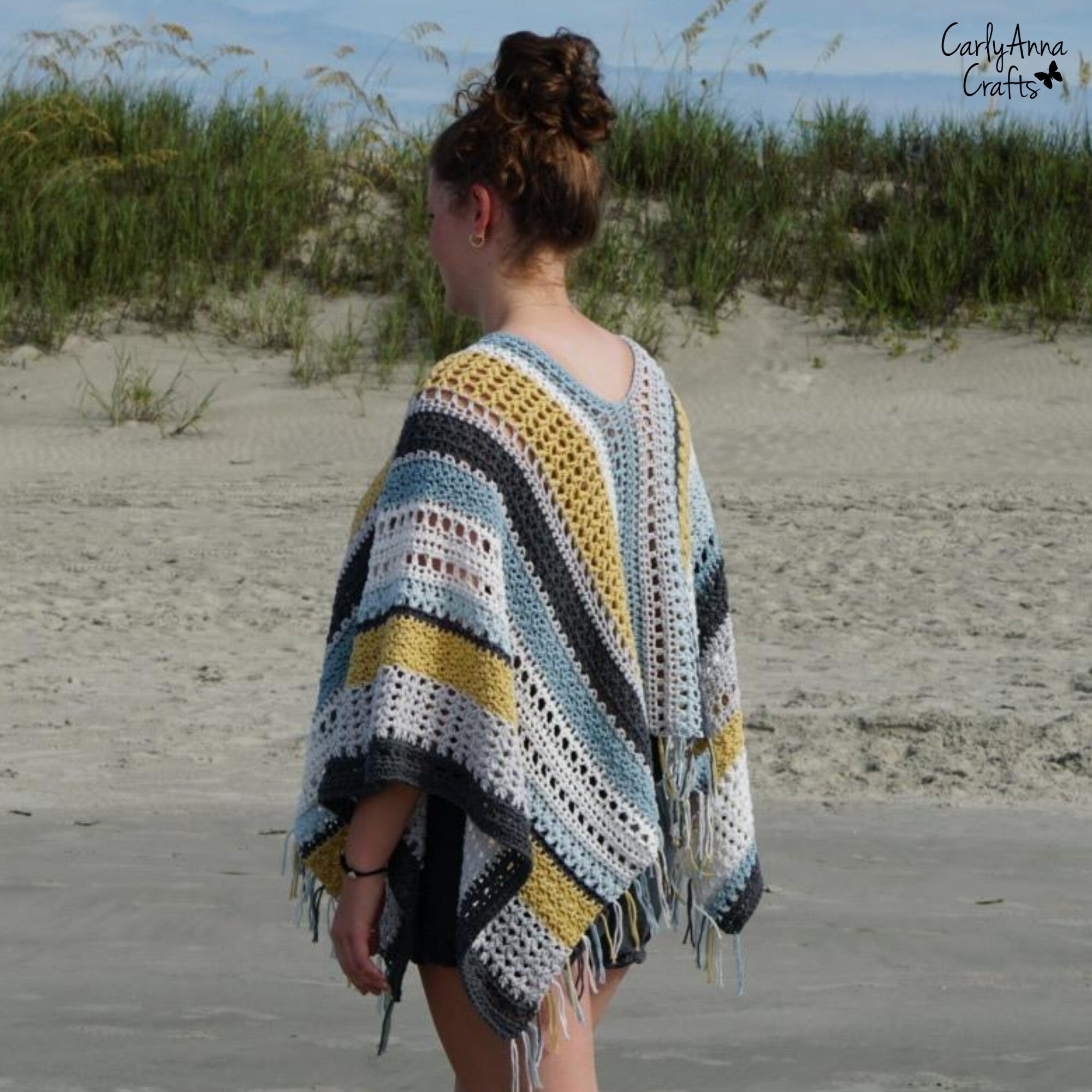 Crochet Poncho Pattern // Boho Ruana // Fringe // Wrap // - Etsy