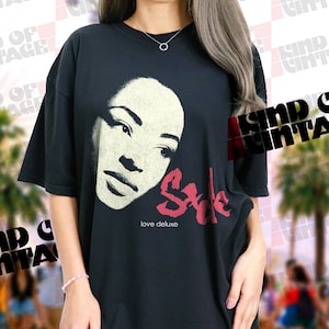 Vintage Style Sade &quot;Love Deluxe&quot; 1993 Summer Tour Retro Graphic 90s Tee