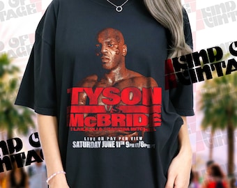 Vintage Style "Mike Tyson vs McBride" 2005 Promo Retro Y2K Boxing Graphic Tee