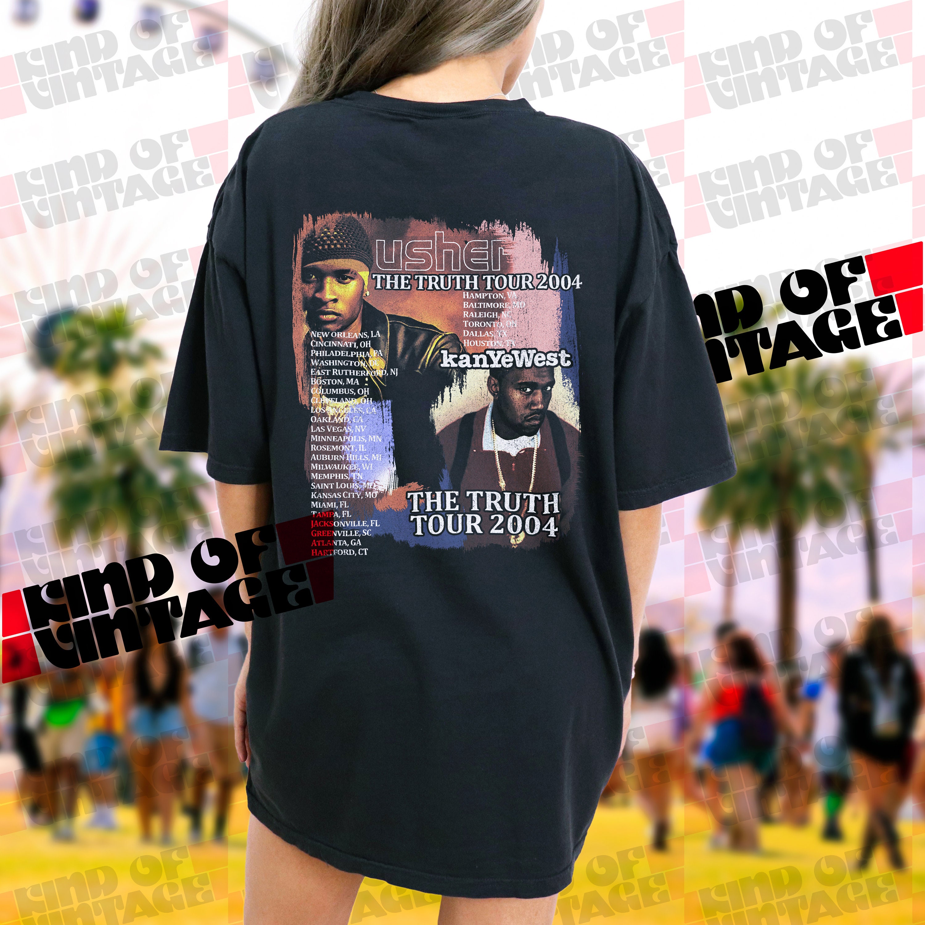 04s Usher×Kanye West Vintage T-Shirts