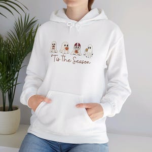 Cute ghost hoodie, trendy halloween sweatshirt, hooded sweatshirt for her, trendy ghost sweatshirt, aesthetic sweatshirt, football hoodie,