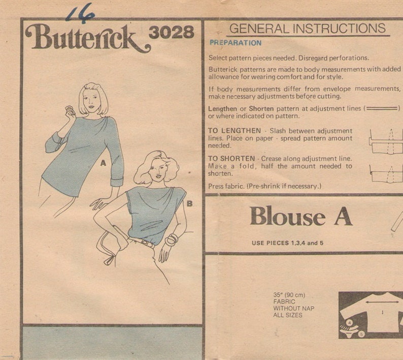 Butterick Vintage Pattern 3028 Girl S Women S Sweater Etsy
