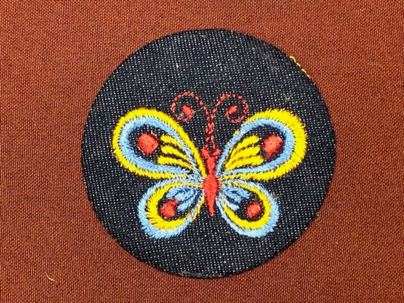 Vintage Swiss Wool Cotton Butterfly Appliques (5)