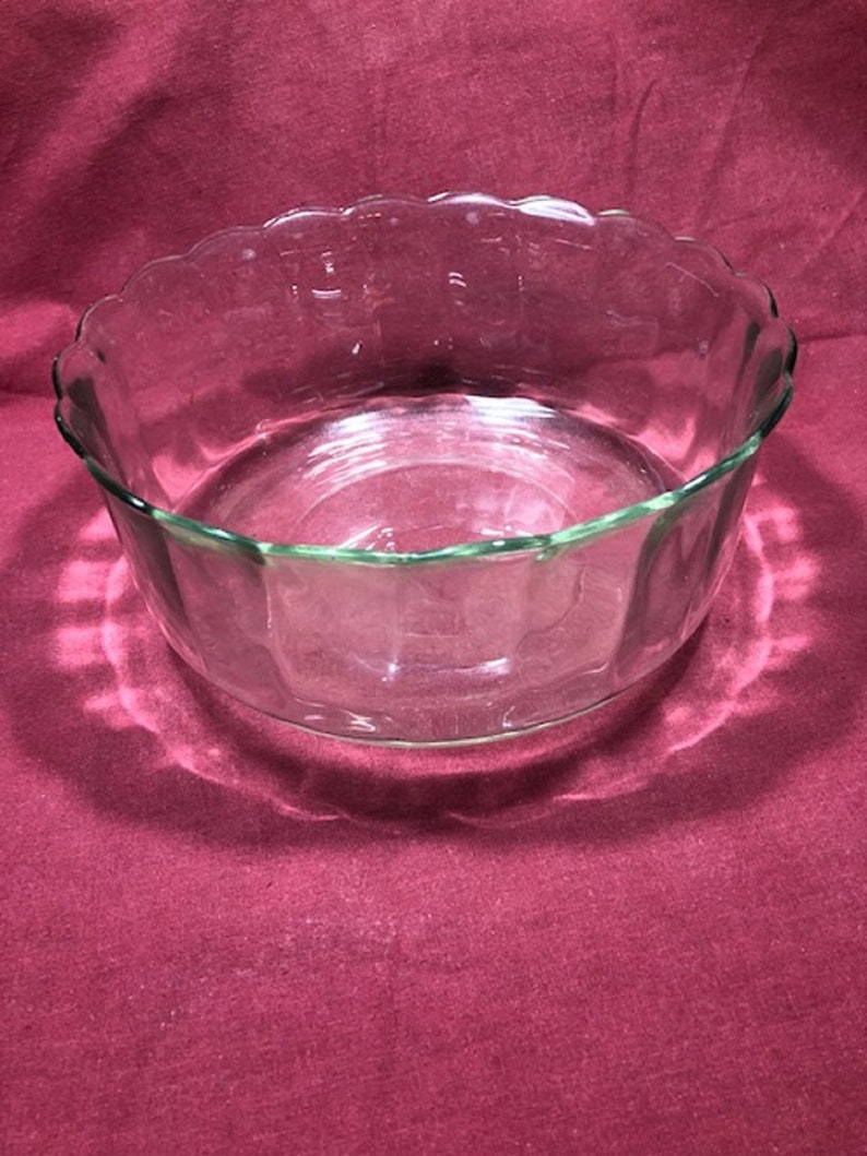 Vintage Fluted Clear Glass Punch Bowl Four Quarts FREE Etsy