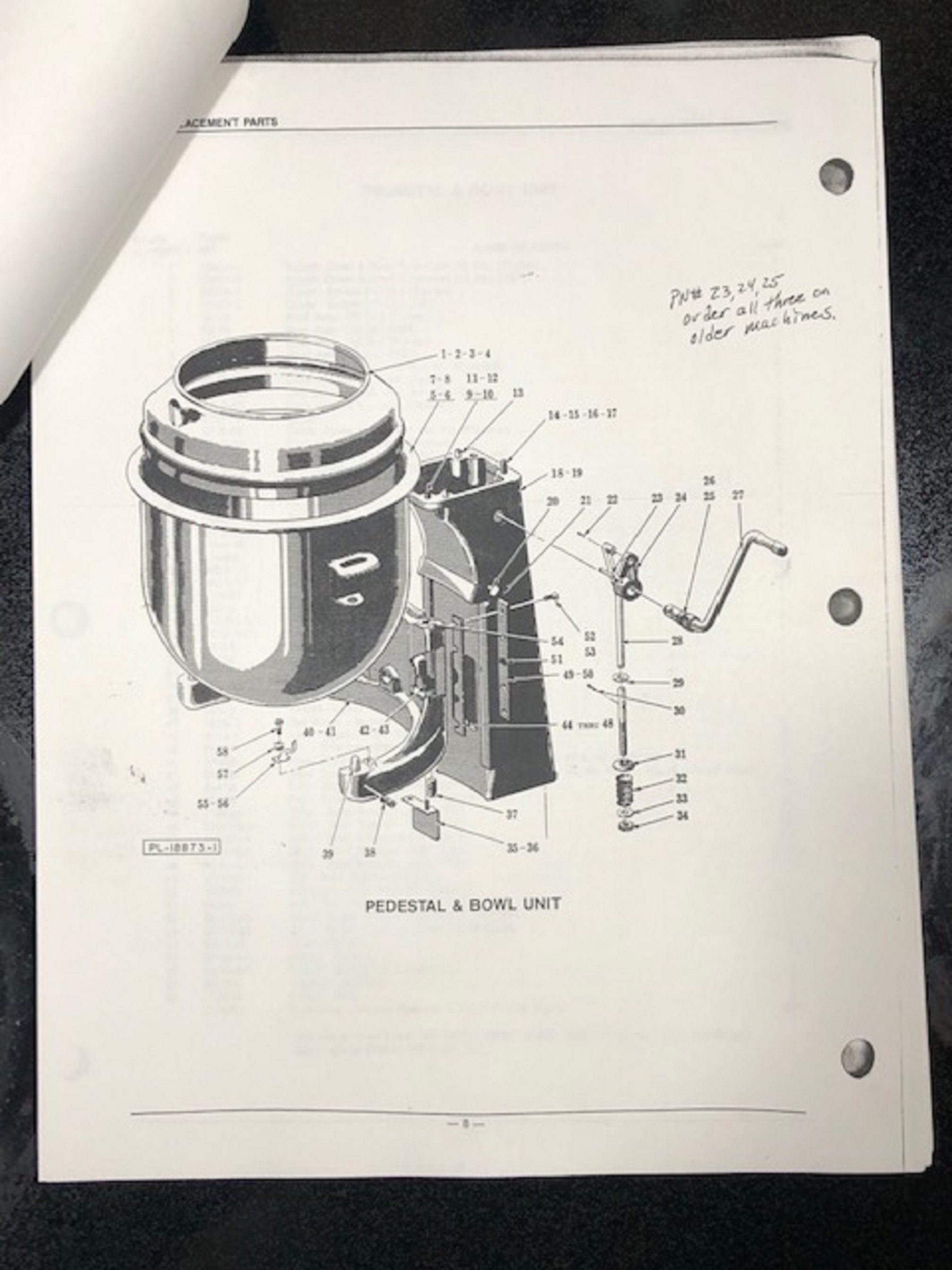 Hobart Mixers Models A200 & AS200 Catalog of Replacement Parts FREE