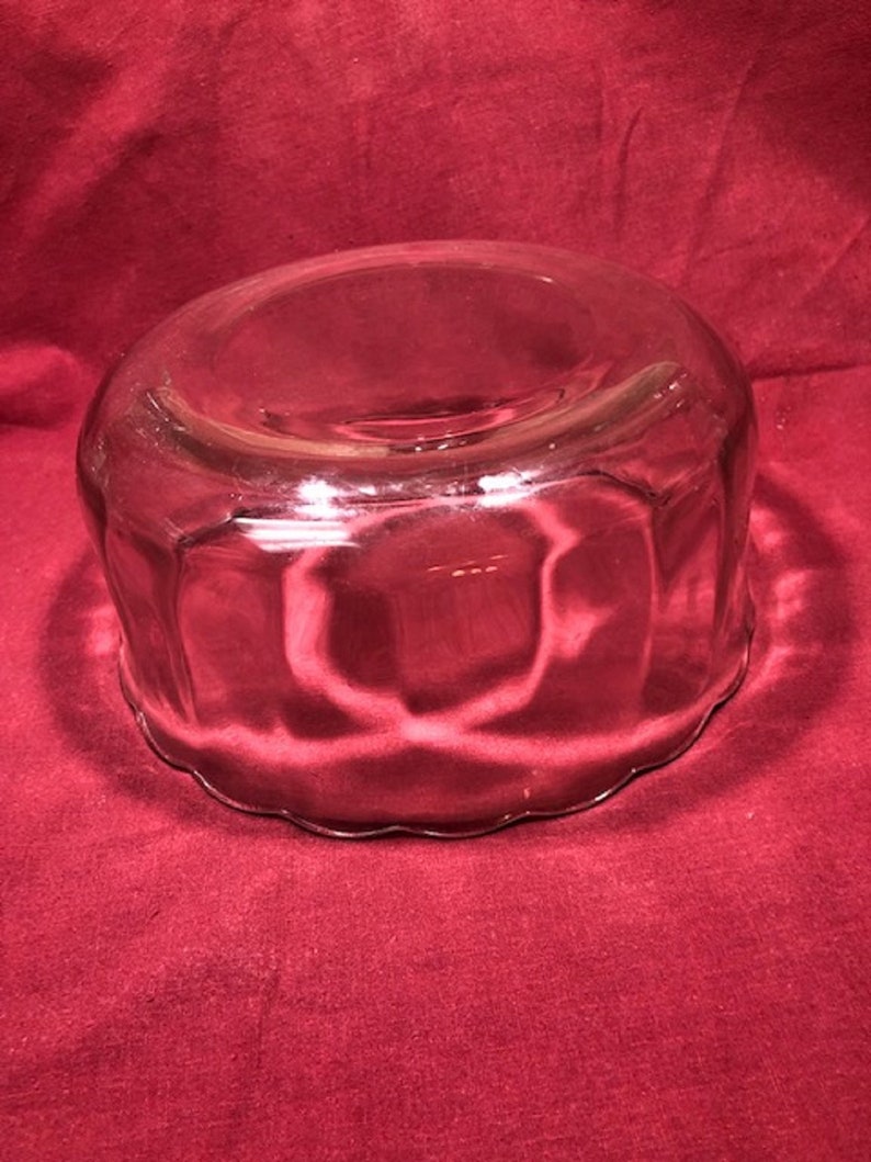 Vintage Fluted Clear Glass Punch Bowl Four Quarts FREE Etsy