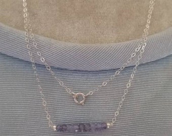 Sterling Silver Tanzanite Necklace