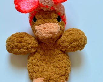 Ready to Ship Crochet Duck Lovey Plushie