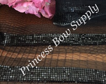1" black chain trim for sewing, 2-1/4" with net sewing trim