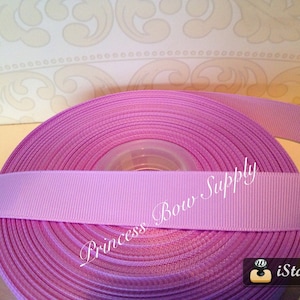 5 yards 7/8&quot; Lavender solid grosgrain ribbon for hair bows, summer fall Halloween ribbon for crafts sewing hair bow supplies