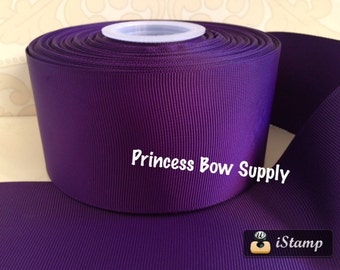 2.25" 1, 3, 5 yards Plum purple grosgrain ribbon, wreath ribbon supplies, hair bow ribbon