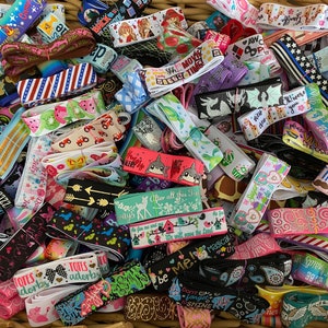 20 yards 7/8&quot; ribbon lot, mixed assortment ribbon bag, summer ribbon mix assorted beach animals bugs everyday prints ribbons hair bows craft