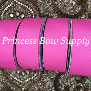 SALE 5 yards 1.5&quot; hot pink solid grosgrain ribbon for hair bow ribbon supply supplies, 1-1/2&quot; hot pink wreath grosgrain ribbon, craft ribbon