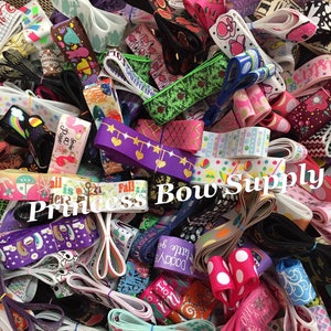 140 yards 7/8" ribbon grab bag ribbon kit, clearance sale wholesale summer ribbon, hair bow kit, assorted assortment designer spring ribbon