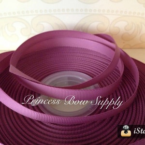 3/8&quot; Mauve solid grosgrain ribbon for hair bows crafts journals planners, 3/8&quot; Fall Thanksgiving mauve ribbon trim