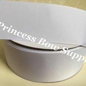 5, 10 yards 1.5&quot; white solid grosgrain ribbon for hair bow supply supplies, 1-1/2&quot; white wreath grosgrain ribbon, journal planners ribbon