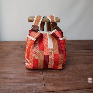 Patchwork Bag, Patchwork Shoulder Bag, Silk Bag, Oriental Bag, Japanese Print Patterns Shoulder Bag