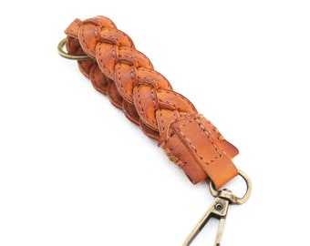 Braided Leather Keyring