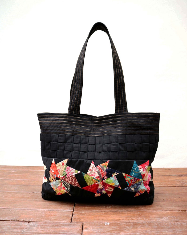Japanese Origami Hand Patchwork bag Patchwork Bag Tote Bag Etsy