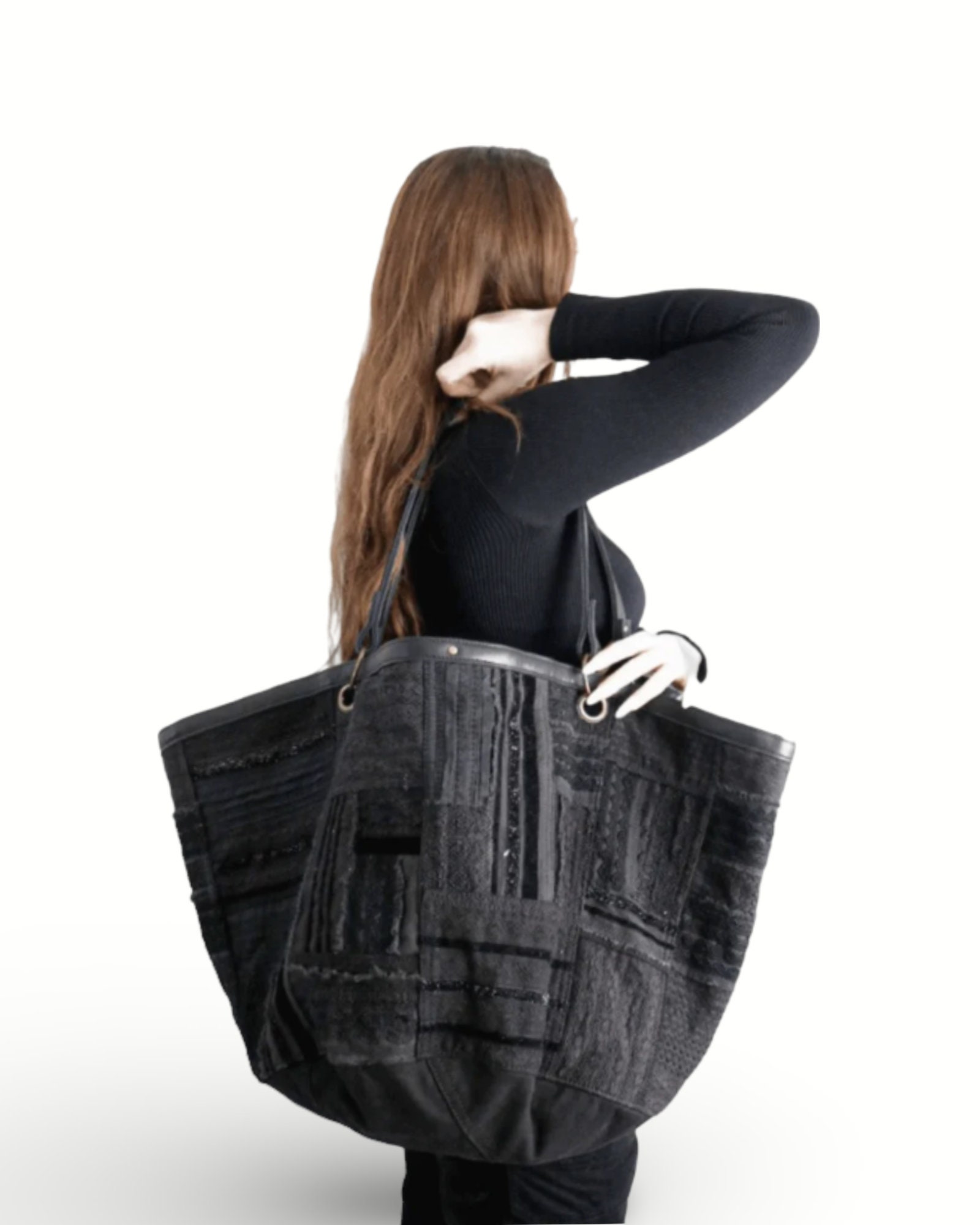 Oversized Canvas Lace Patchwork Tote Bag, Large Tote, Lace Tote - Etsy