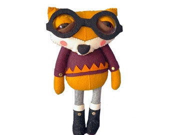 Errol the Fox - handmade plush creature plushie toy - unique birthday gift by thr CREATURE COLLECTIVE