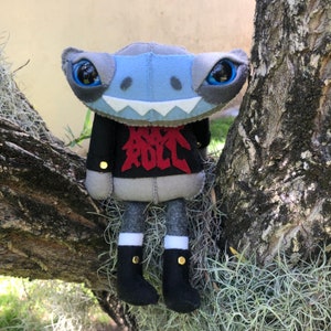 Finn the Hammerhead Shark - handmade plush creature plushie toy - unique birthday gift by the CREATURE COLLECTIVE
